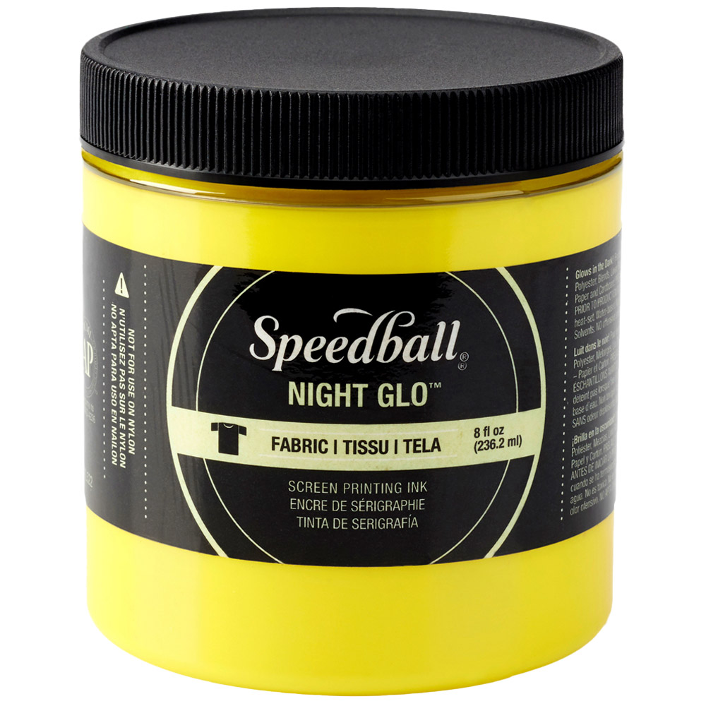 Speedball Yellow Night Glo Fabric Screen Ink 236.2ml Image