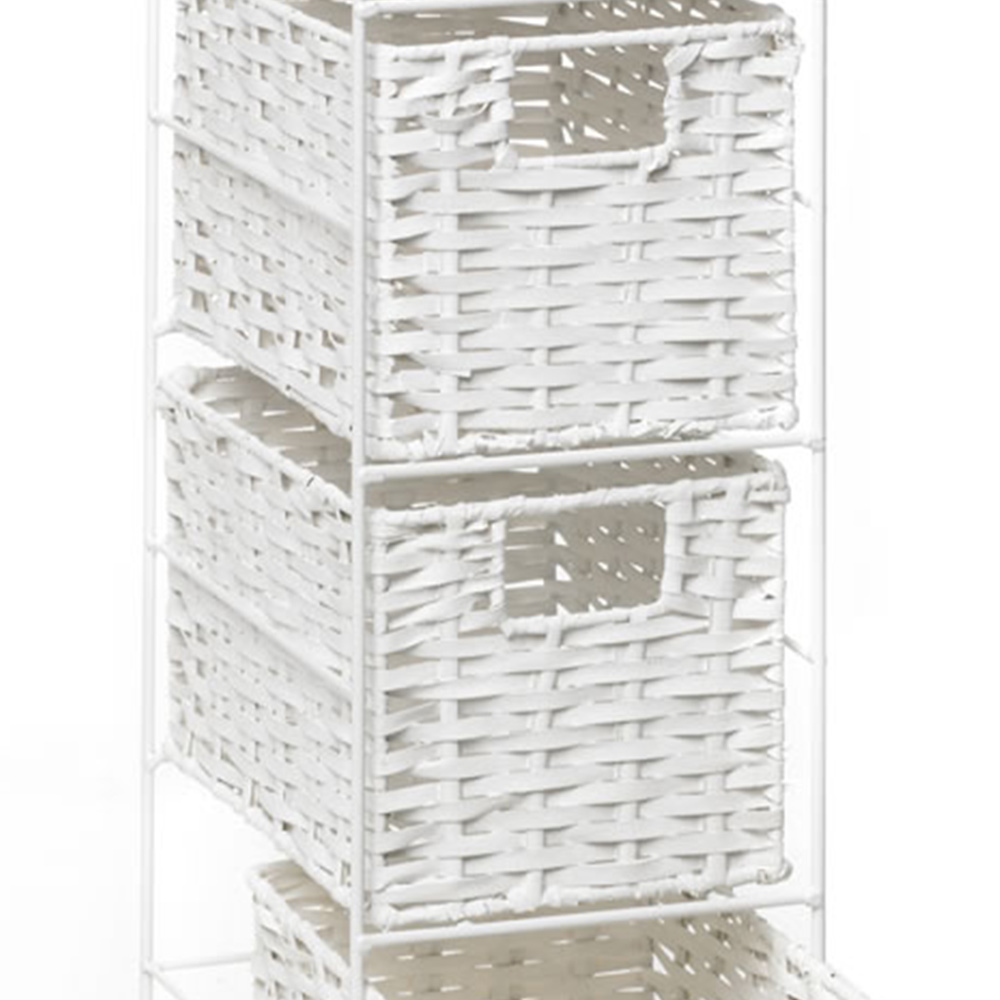 Wilko White Split Wood 4 Drawer Storage Unit Wilko