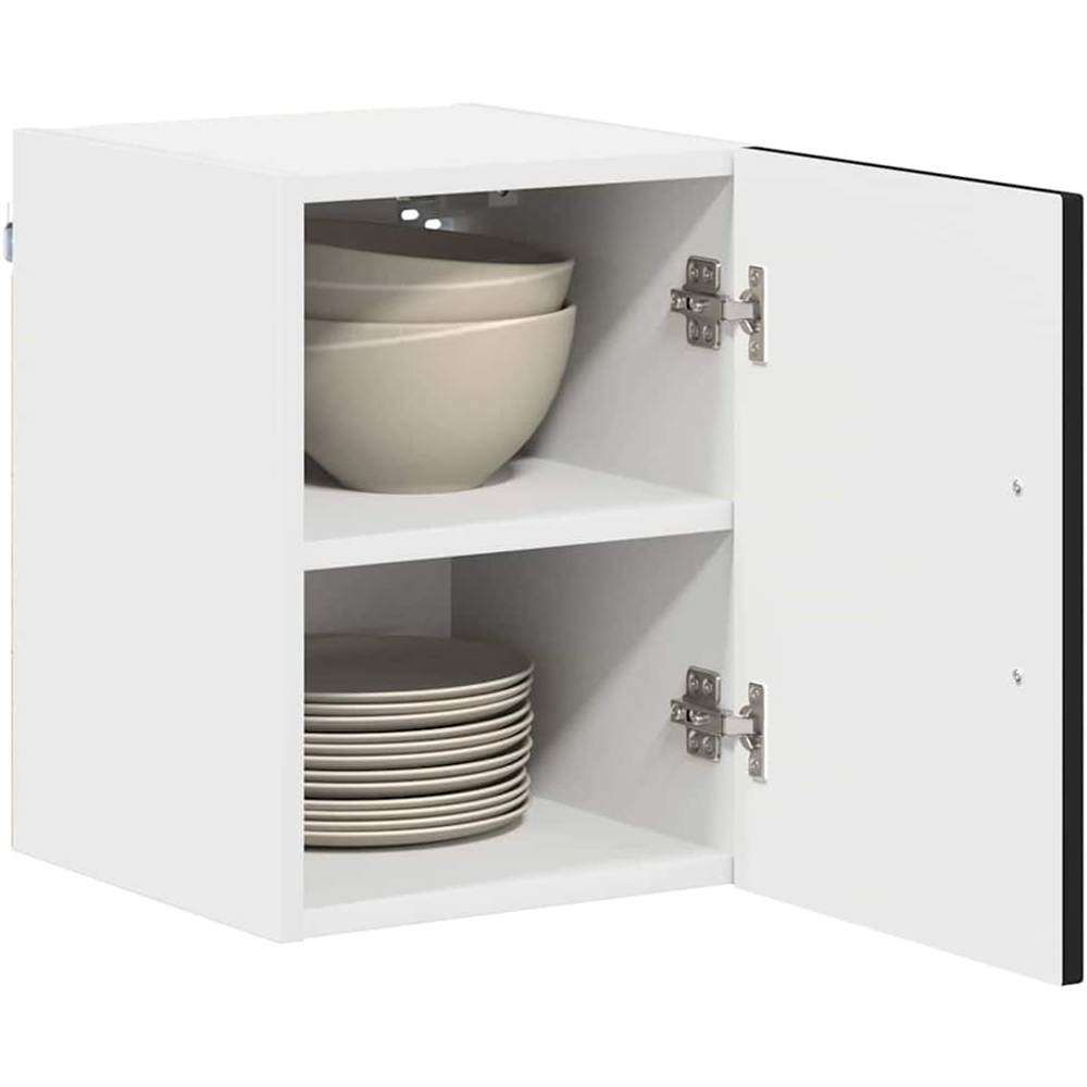 vidaXL Kalmar Single Door Black Wall Mounted Kitchen Cabinet Set of 2 Image 5