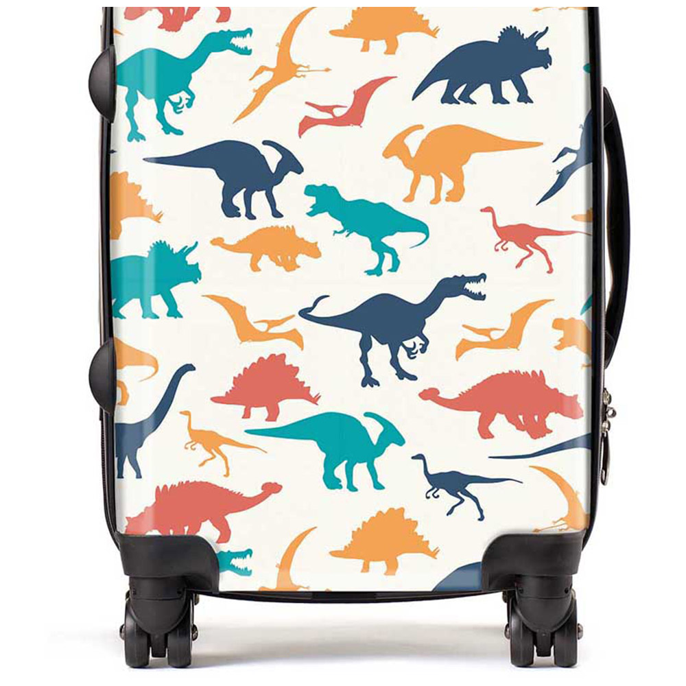 Warren Reed Designer Cabin Multicoloured Dinosaurs Suitcase Image 2
