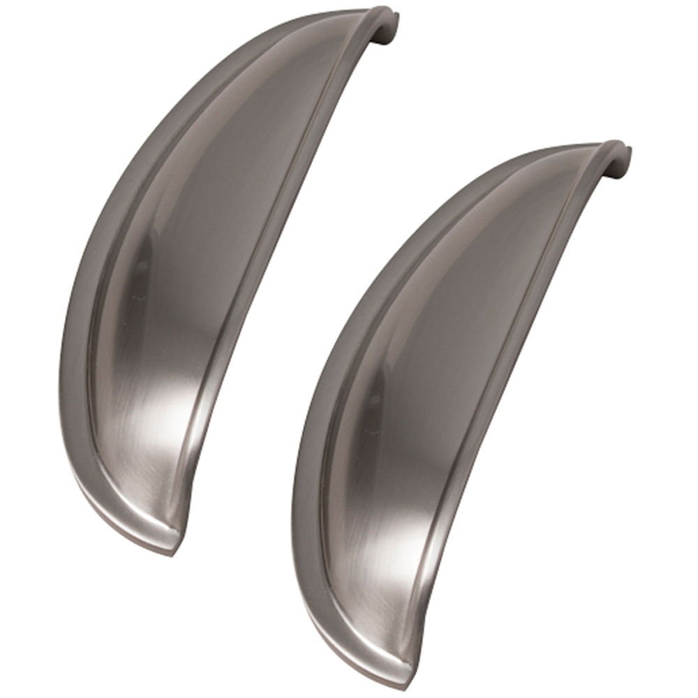 Kitchen Kit Brushed Nickel Windsor Shell Handle 2 Pack Image 1