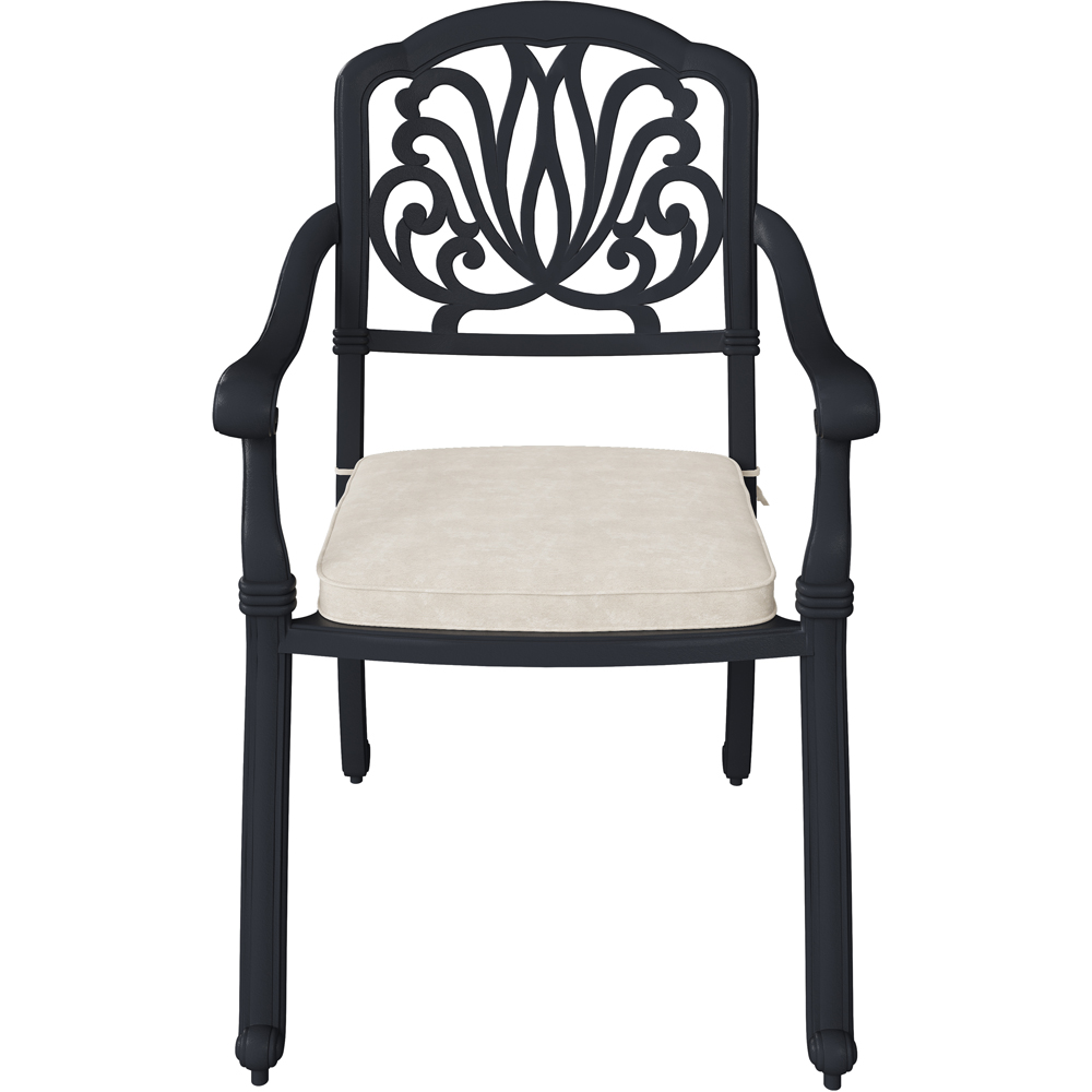 Charles Bentley Premium 6 Seater Round Dining Set Black Image 4