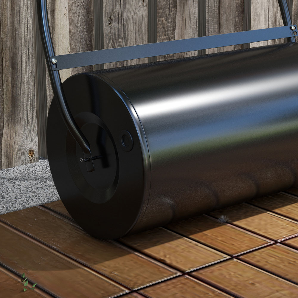 DURHAND 46L Black Fillable Steel Lawn Roller Image 3