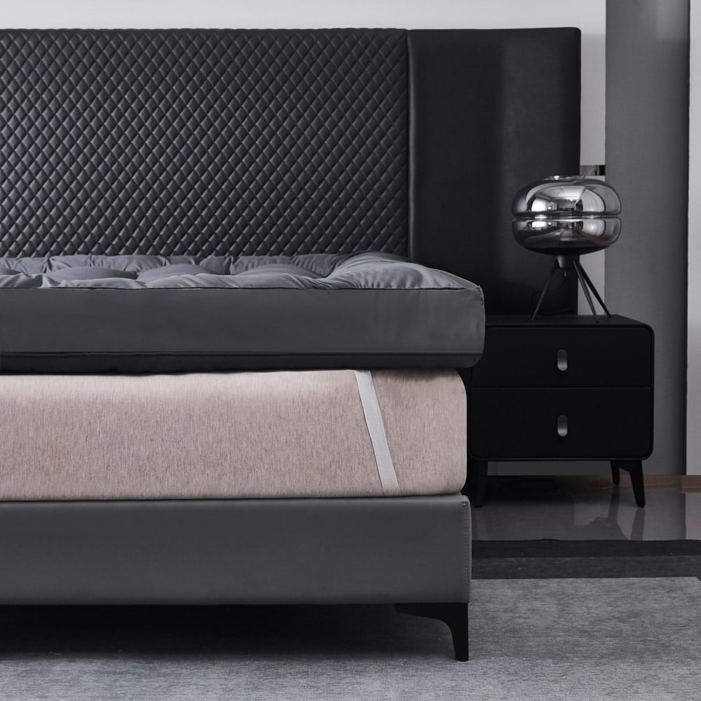 Ezysleep Double Grey Thick Super Soft Mattress Topper 4 inch Image 3