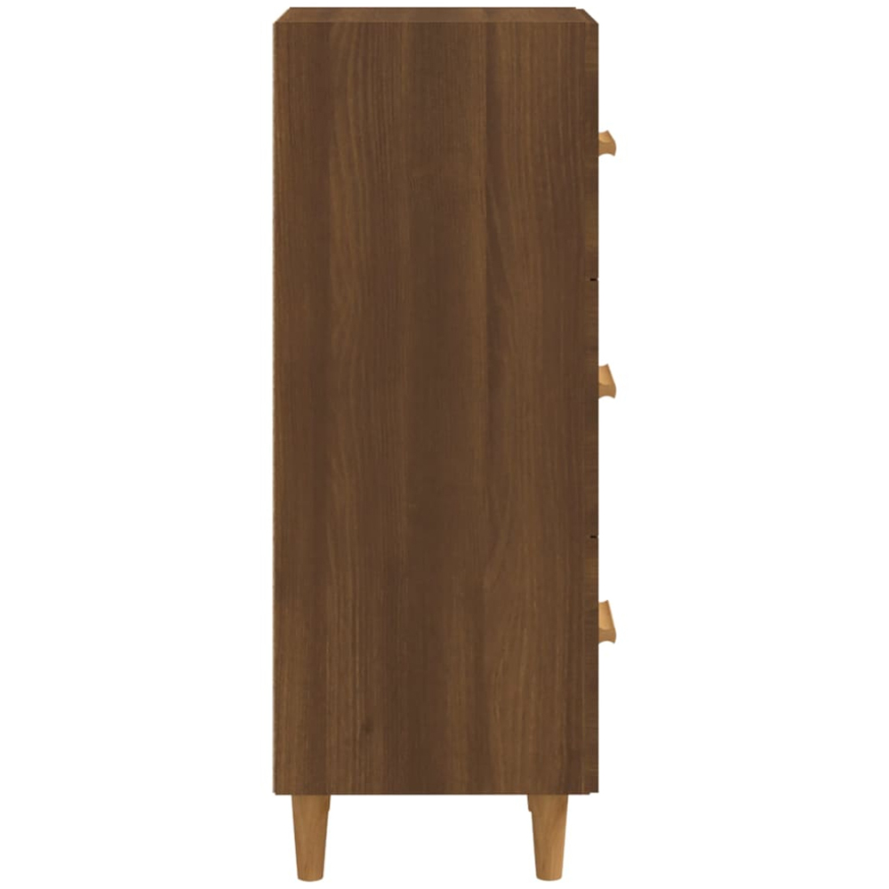 vidaXL 3 Drawer Brown Oak Sideboard Image 7