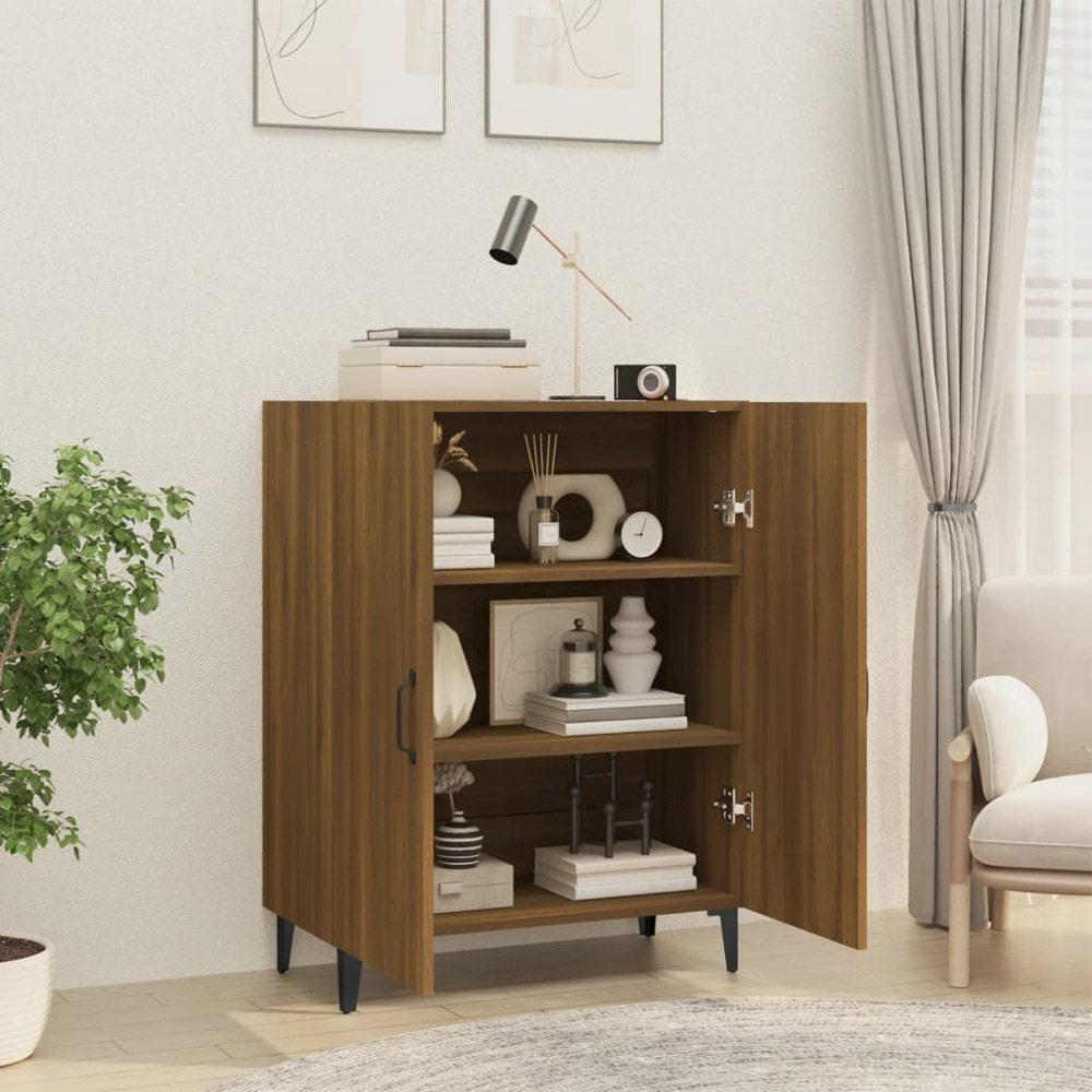 vidaXL 2 Door Brown Sideboard Image 6