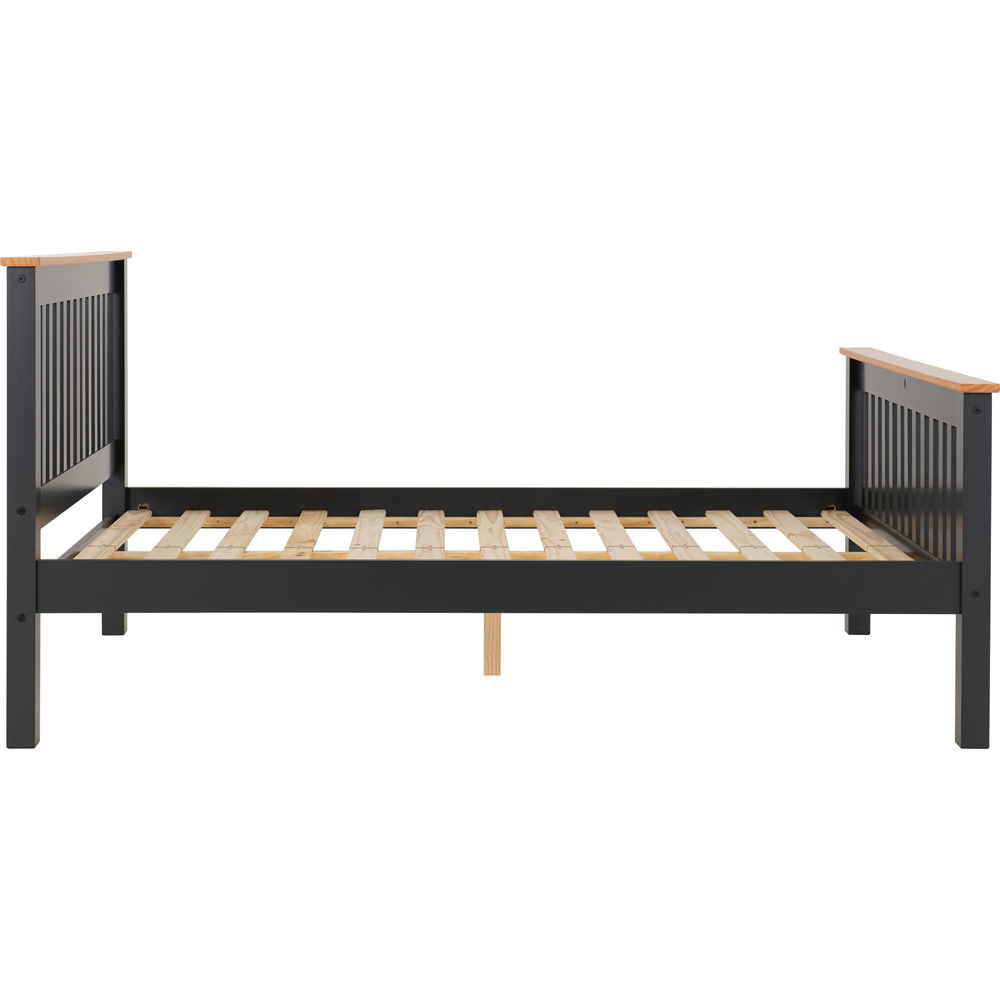 Seconique Monaco King Size Grey and Oak Effect High End Bed Image 4