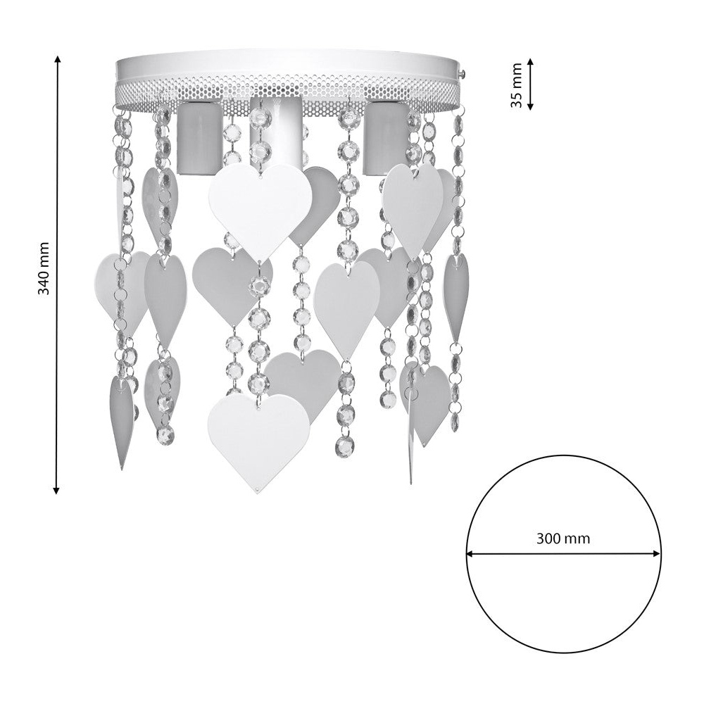 Milagro Corazon White Ceiling Lamp 230V Image 8