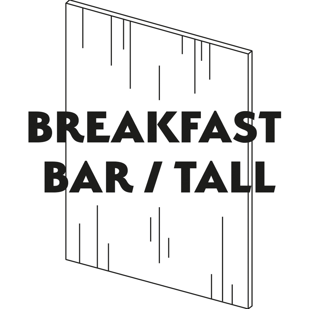 wilko Modern Slab Gloss Cashmere Stone Breakfast Bar Panel 2400 x 900mm Image
