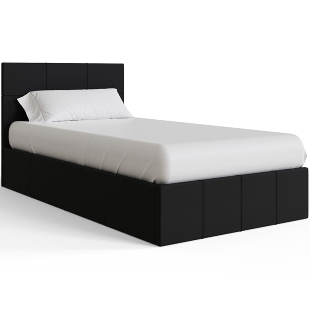 GFW Single Black Side Lift Ottoman Bed Image 2