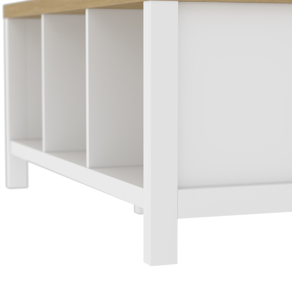 Clever Cube 3 Shelf White and Light Oak Effect Storage Unit Image 6