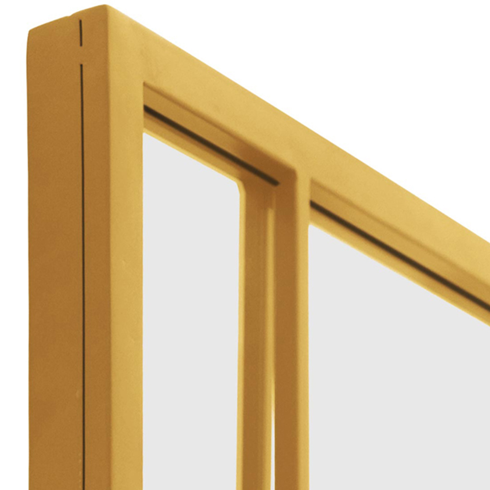 MirrorOutlet The Tabula Gold Metal Window Outdoor Garden Wall Mirror 160 x 80cm Image 6