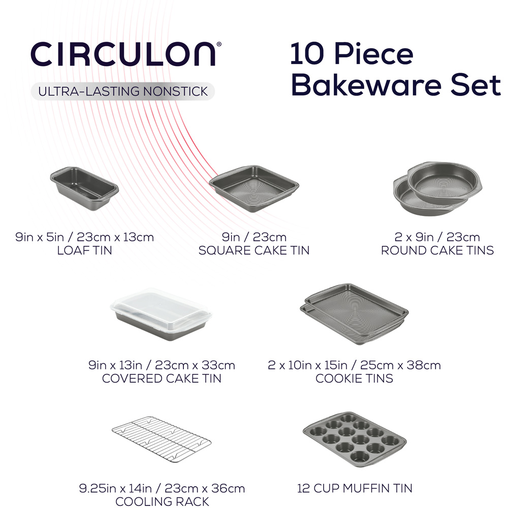 Circulon Momentum Nonstick Steel Bakeware Set of 10 Image 7