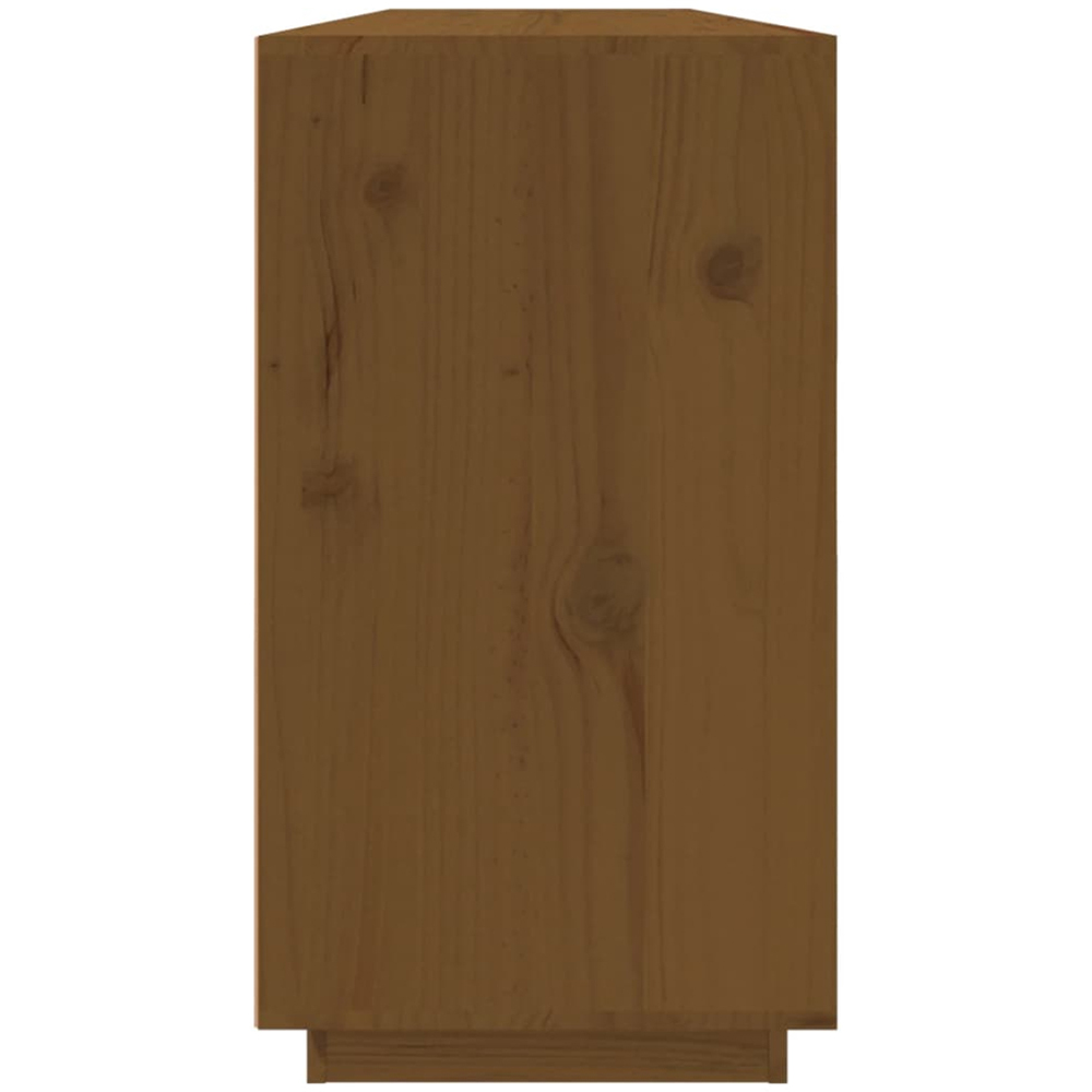 vidaXL 6 Drawer Honey Brown Pine Wood Sideboard Image 7