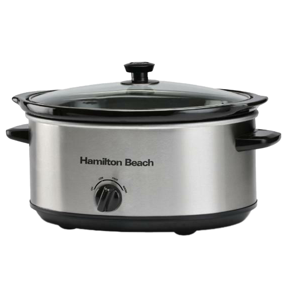 Hamilton Beach HBSC070S Silver 6.5L Slow Cooker Image 1