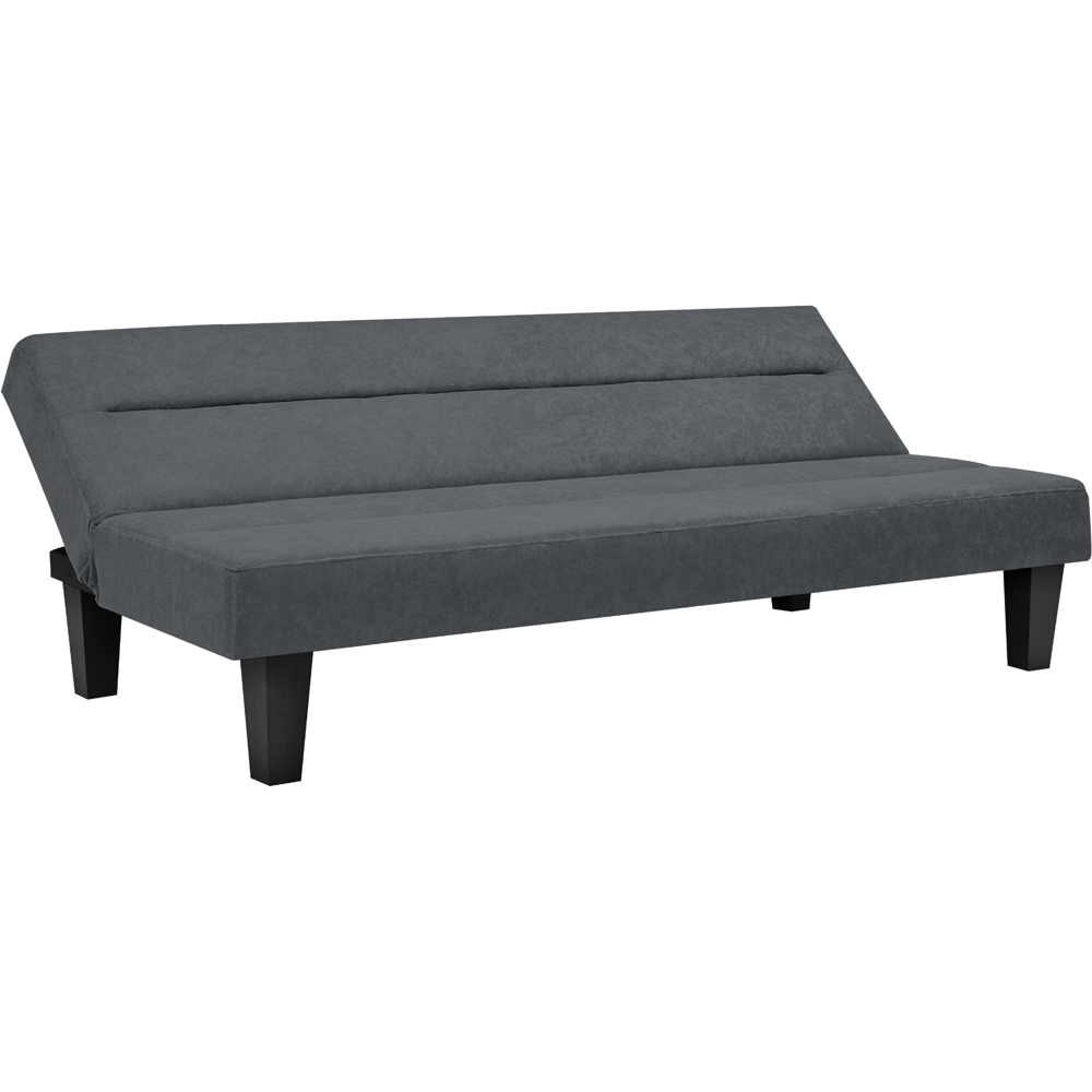 Dorel Kebo 3 Seater Grey Velvet Futon Sofa Bed Image 5