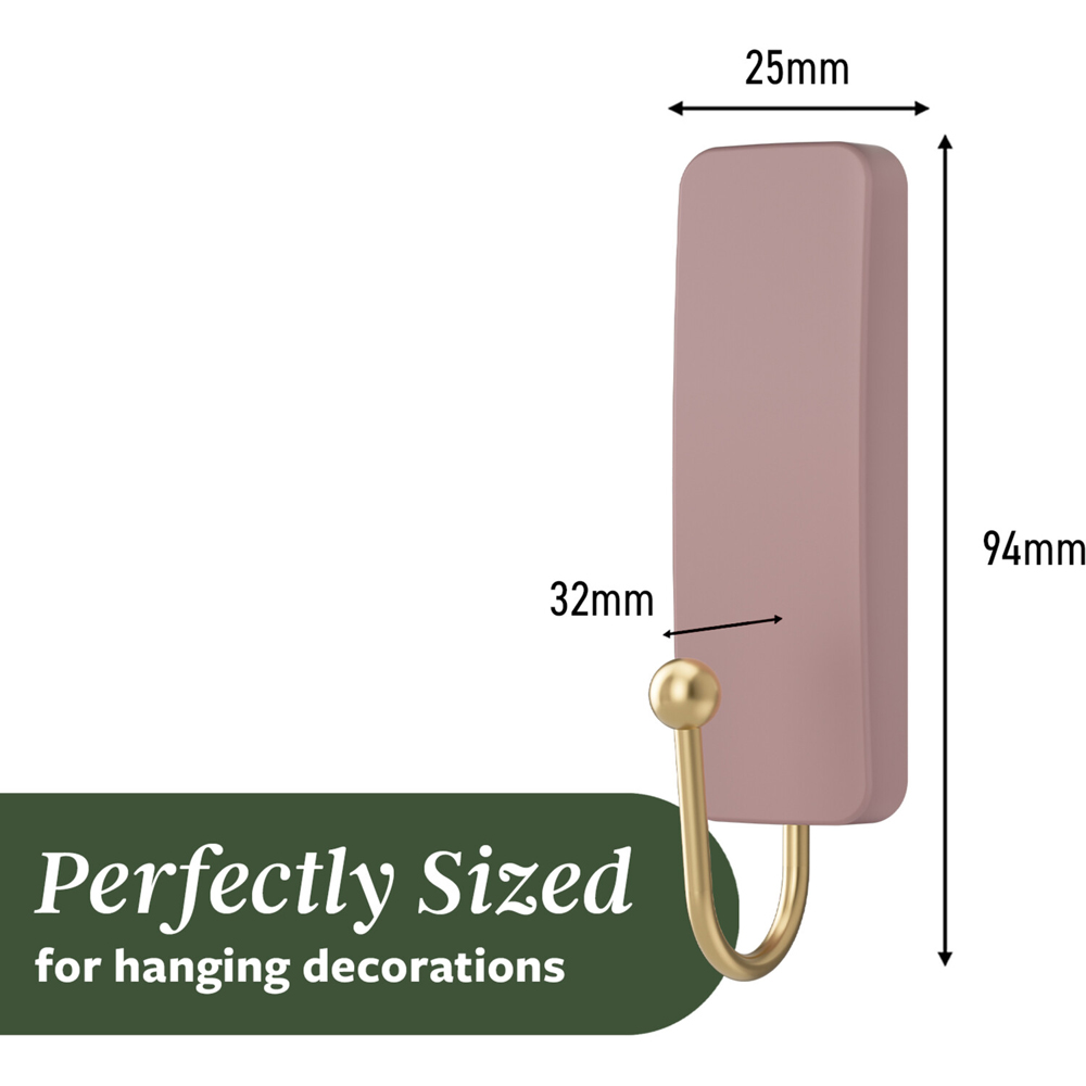 Pack of 2 Command Medium Decorative Hooks Dusty Rose Image 9