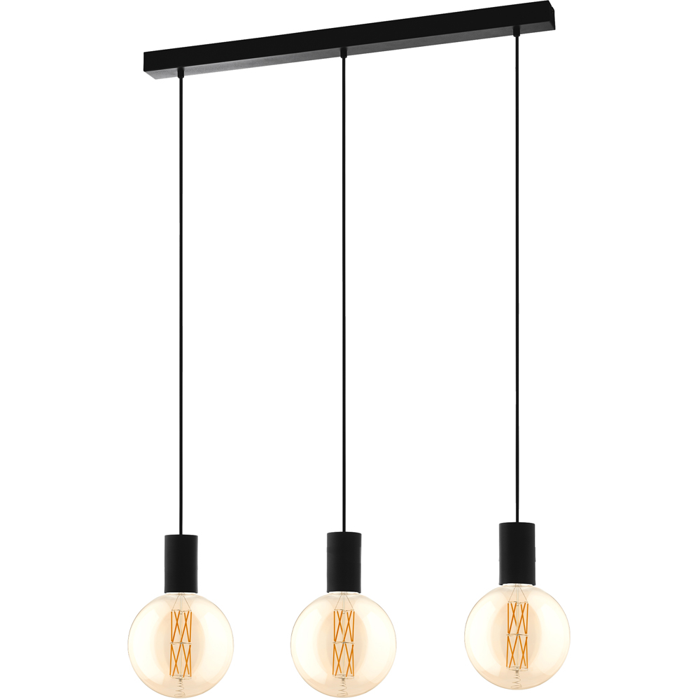 EGLO Pozueta Black Linear Pendant Light Image 1