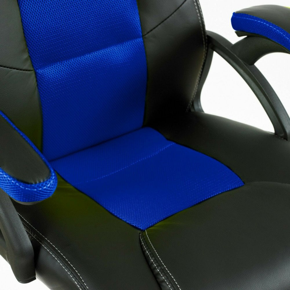 Neo Blue Faux Leather Swivel Office Chair Image 7
