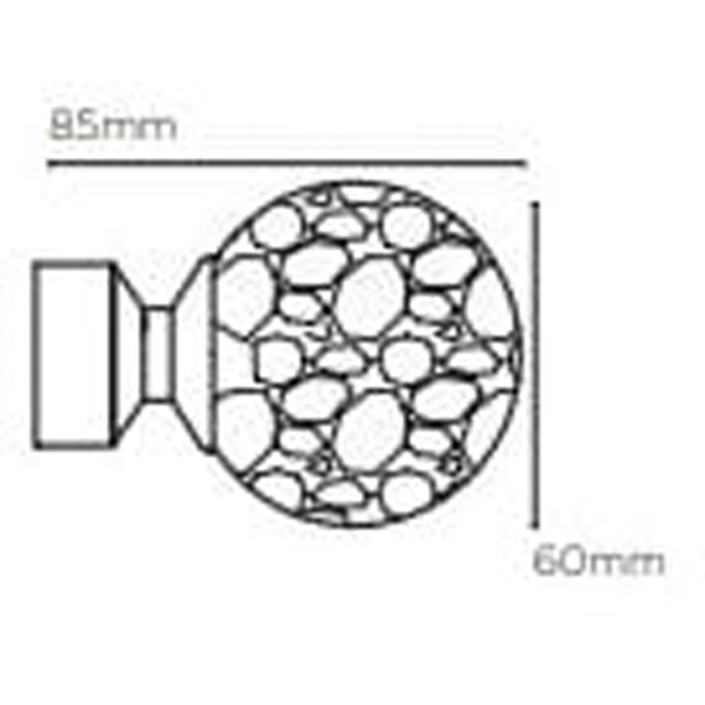 New Edge Blinds 250cm Fixed Length Satin Silver Eyelet Metal Curtain Pole Set with Empire Finial Image 4