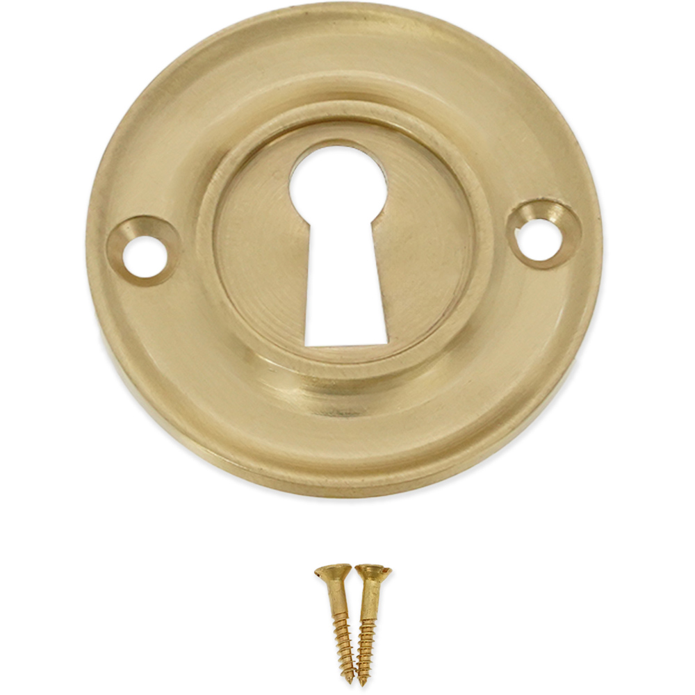 Spira Brass Slimline Standard Satin Brass Escutcheon Image 4