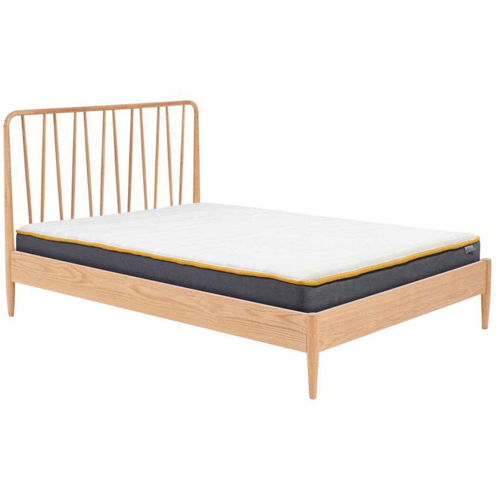 Jesper King Size Oak Bed Frame Image 3