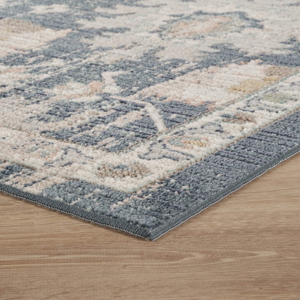 Desire Rugs Maia Navy Lagoon Floral Non Slip Rug 60 x 220cm Image 3