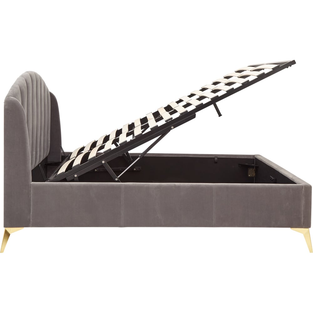 GFW Pettine End Lift Double Grey Ottoman Bed Image 7