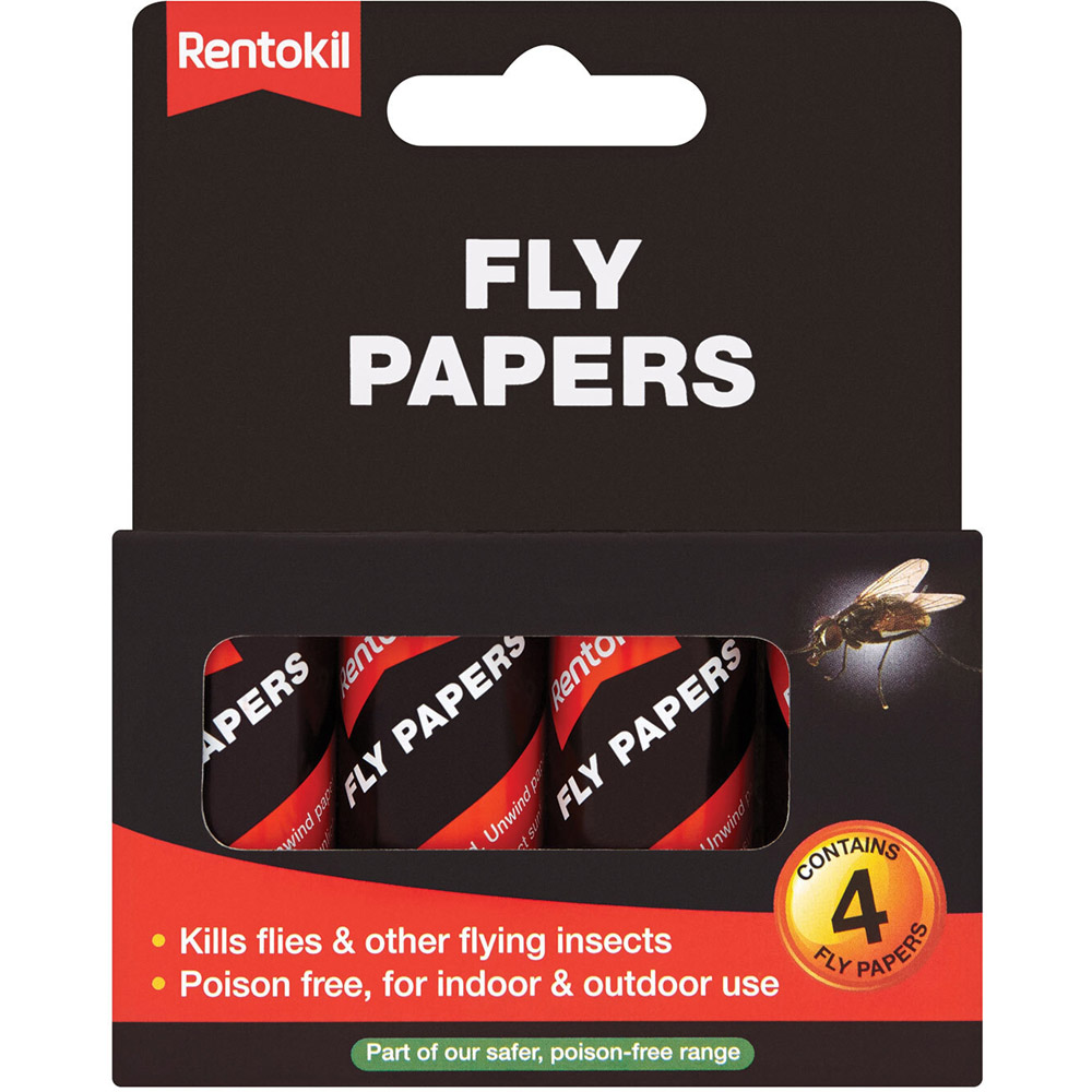 Pack of 4 Rentokil Fly Papers Image 1