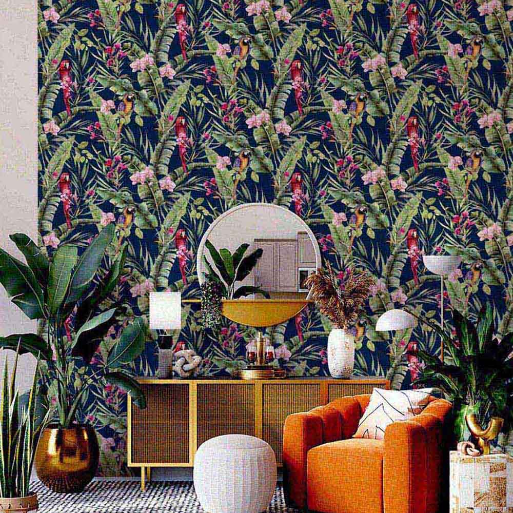 Arthouse Pretty Polly Navy Multi Wallpaper Image 6