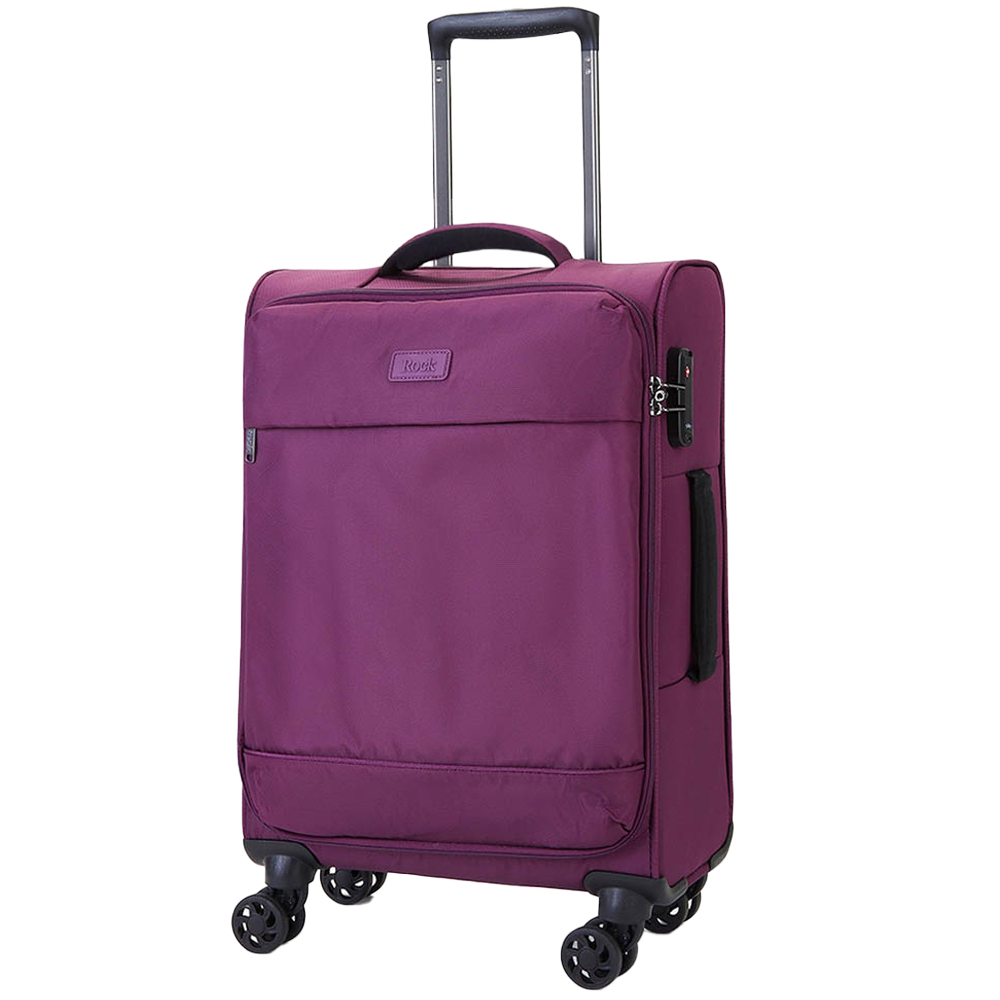 Rock Luggage Paris Small Purple Softshell Suitcase Image 1