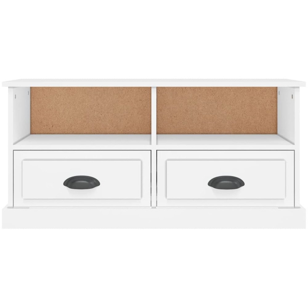 vidaXL 2 Door 2 Shelf White TV Cabinet Image 4