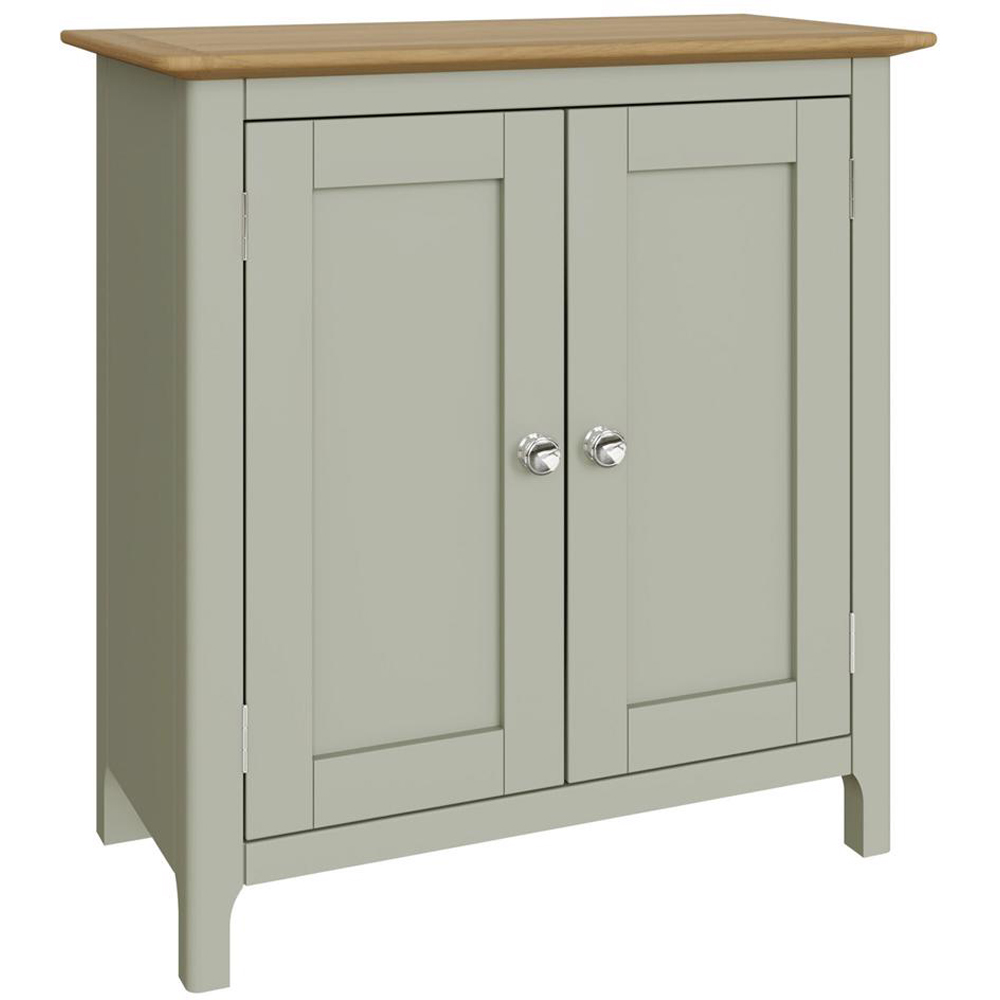 FWStyle Taberno 2 Door Sage Green and Oak Compact Sideboard Image 2