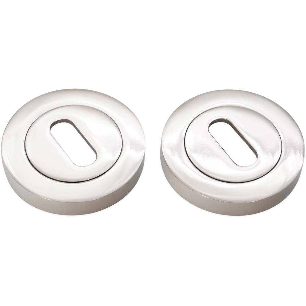 Spira Brass Polished Nickel Oval Standard Escutcheon 2 Pack Image