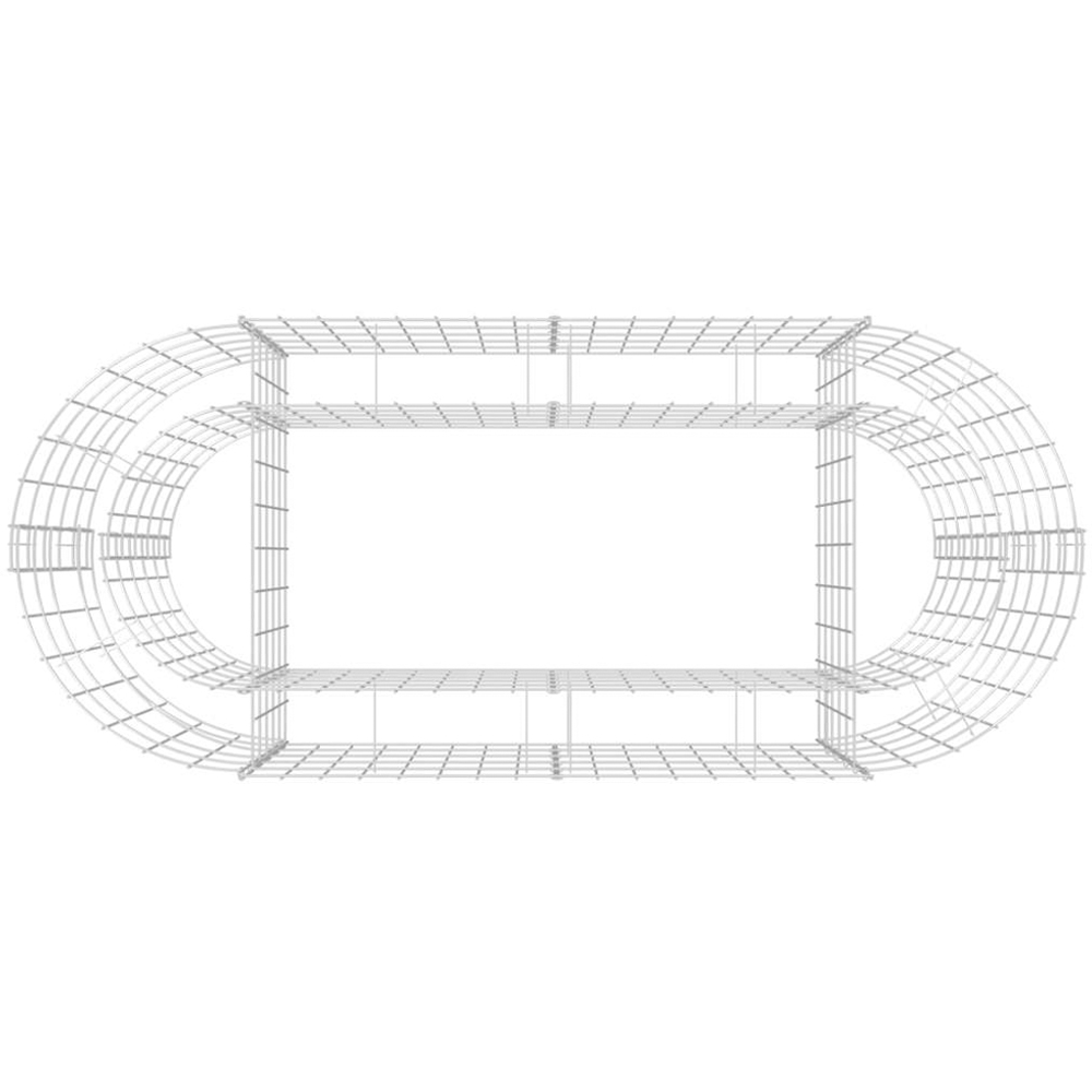 vidaXL Silver Galvanised Iron Gabion Raised Bed 120 x 50 x 50cm Image 5