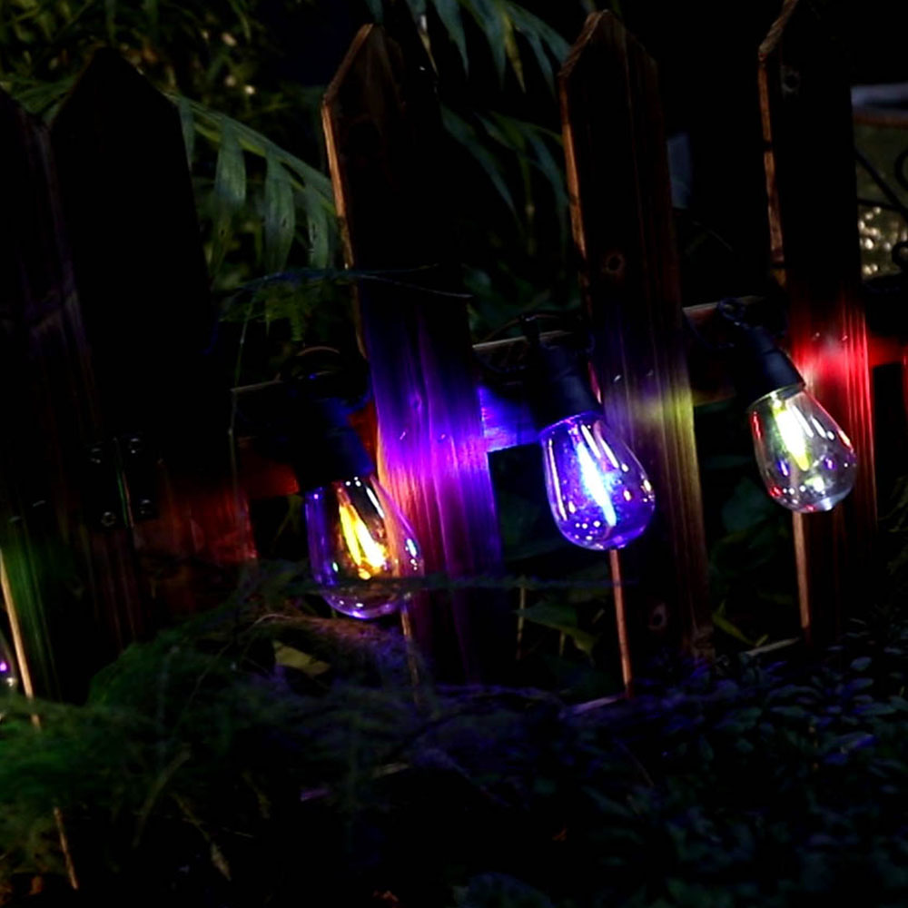 ENER-J Solar RGB Meteor Show String Lights with 10 Lamps 10m Image 1
