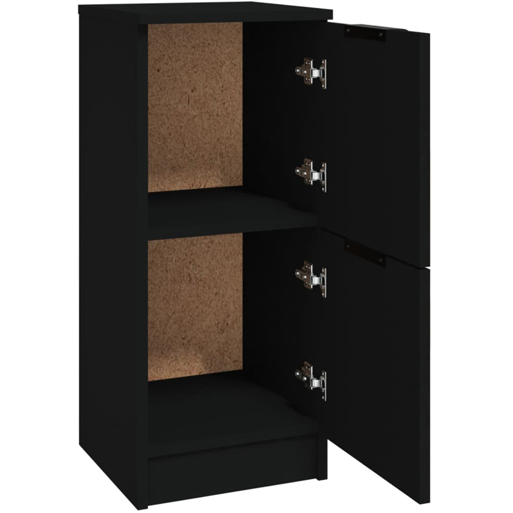 vidaXL 2 Door Black Sideboard Cabinet Set of 2 Image 5