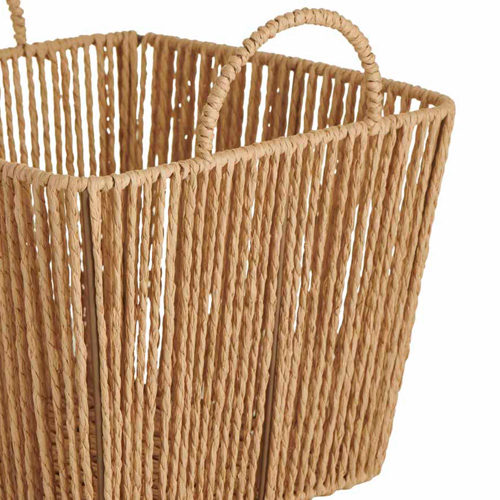 Wilko Natural Paper Rope Cube Basket 3 Pack Image 7