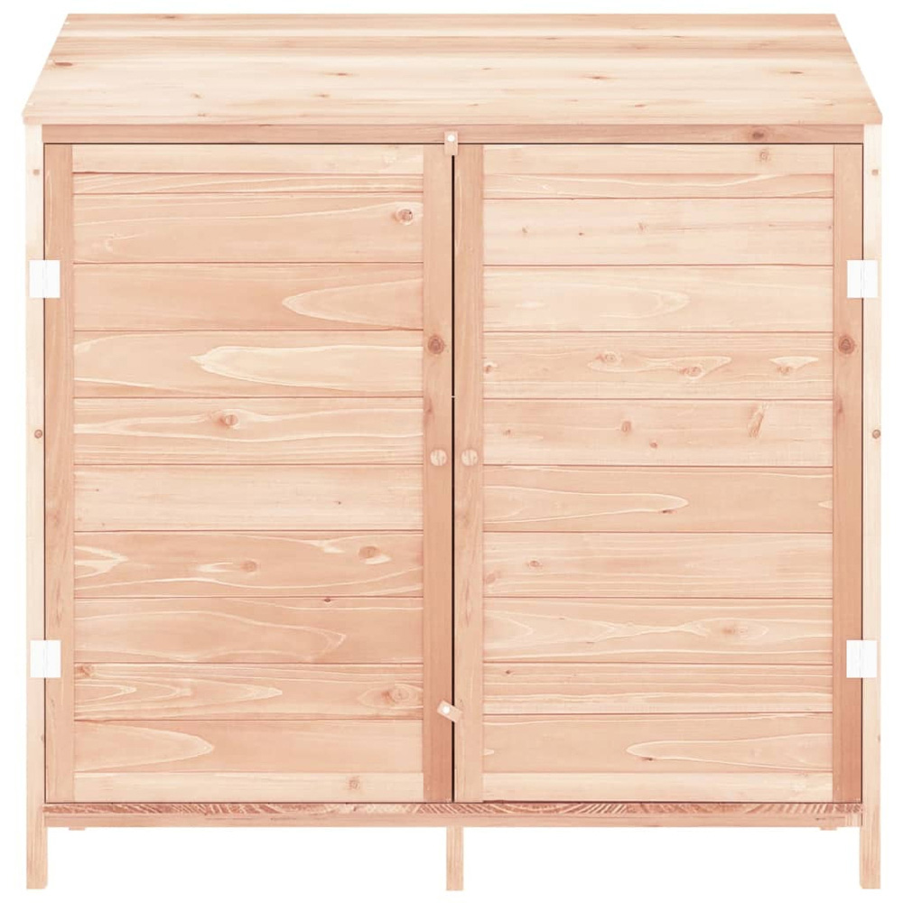 vidaXL 3.3 x 1.7ft Brown Wooden Pent Garden Shed Image 3