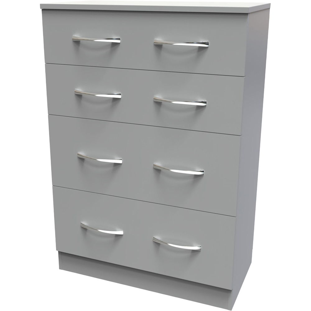 Crowndale Avon 4 Drawer Dusk Grey Deep Chest of Drawers Ready Assembled Image 4