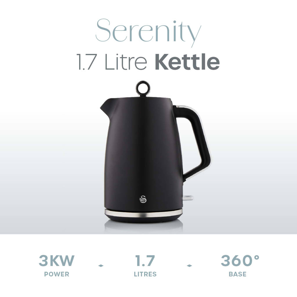Swan Serenity EEJB340 Black 20L Microwave with 4 Slice Toaster and 1.7L Kettle Set Image 7