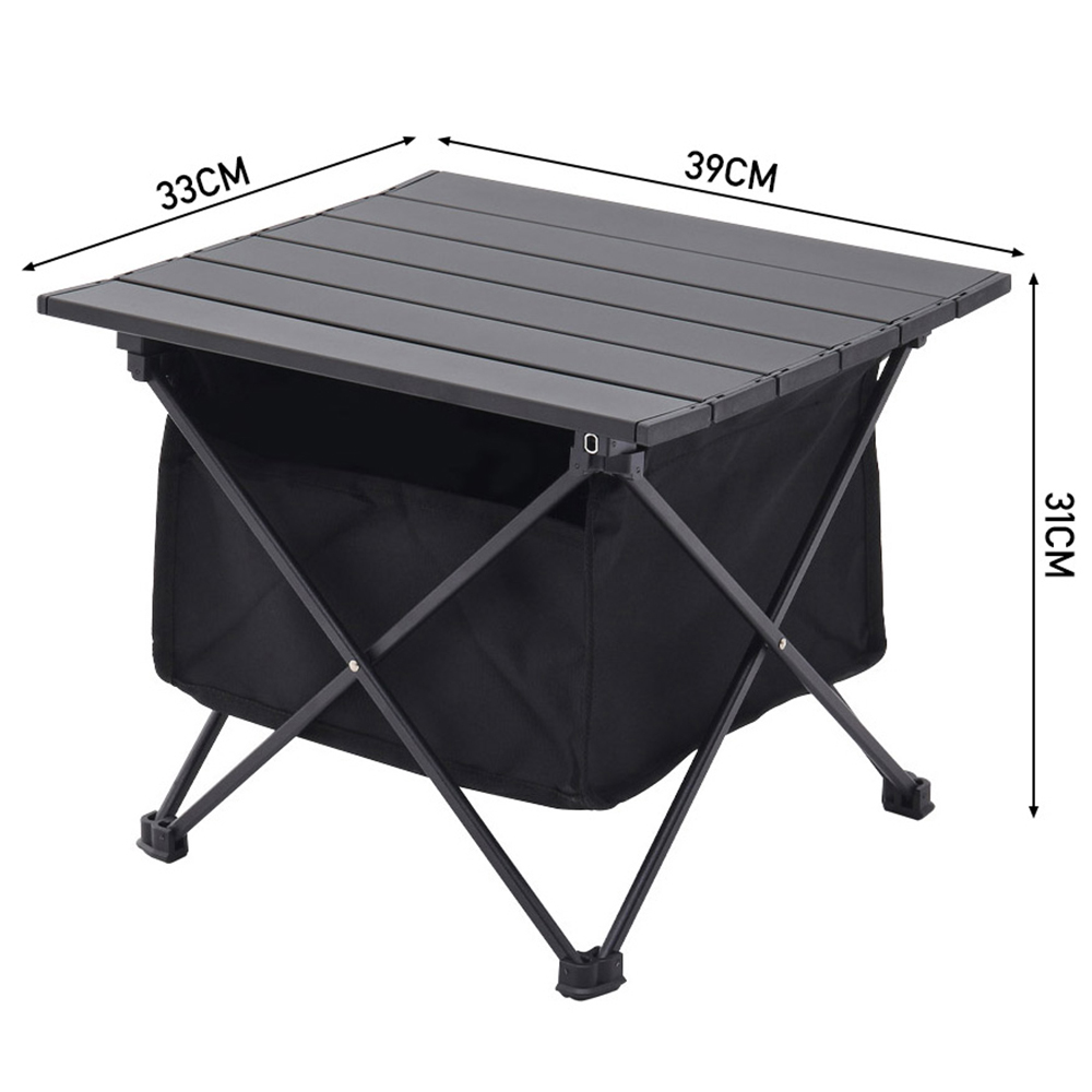 Living and Home Aluminium 1.2ft Portable Camping Table Black Image 9