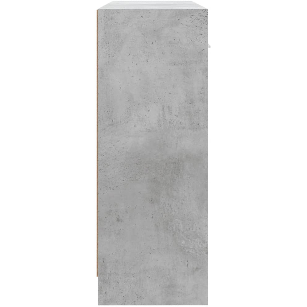 vidaXL 3 Door 3 Drawer Concrete Grey Sideboard Image 8