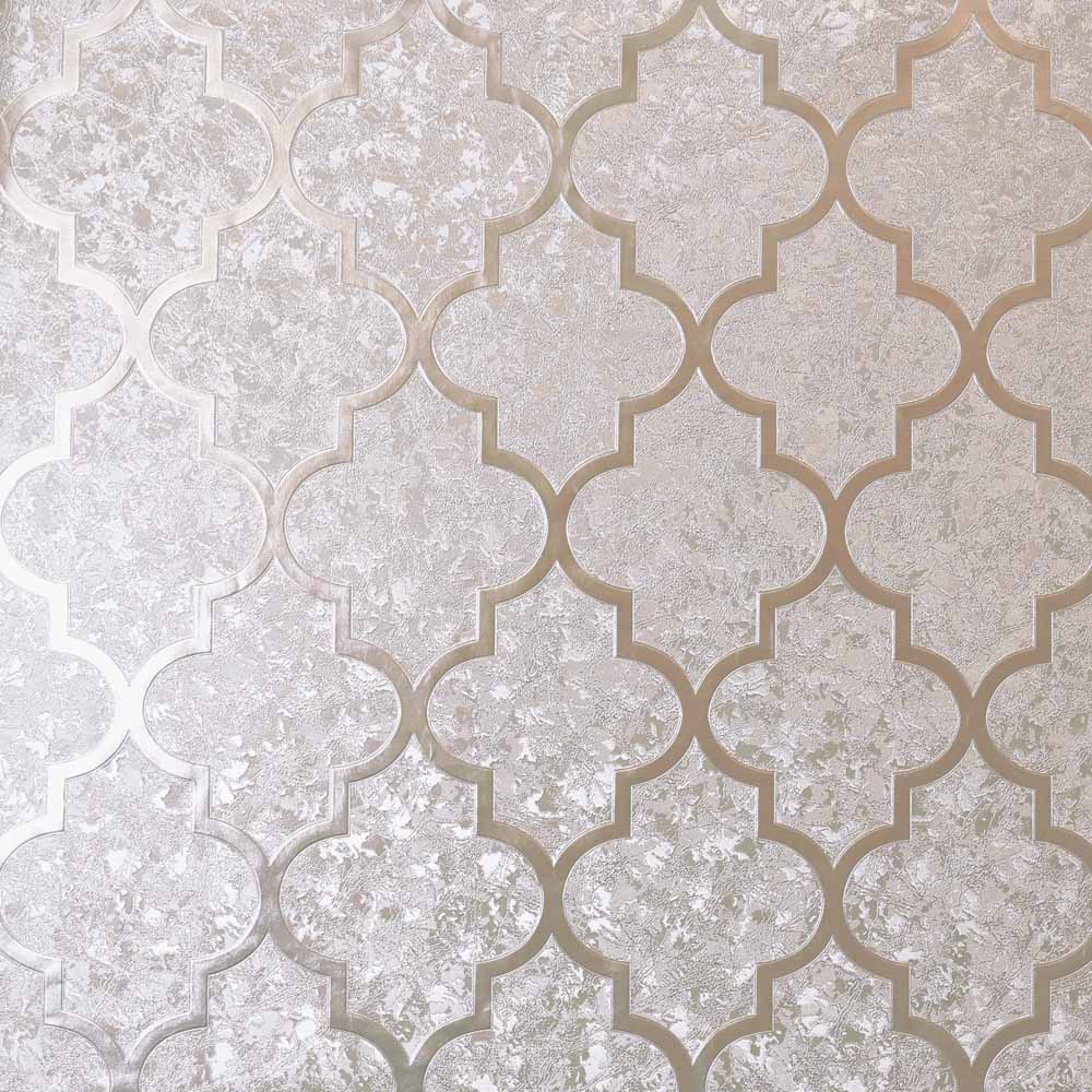 Arthouse Velvet Trellis Rose Gold Wallpaper Wilko