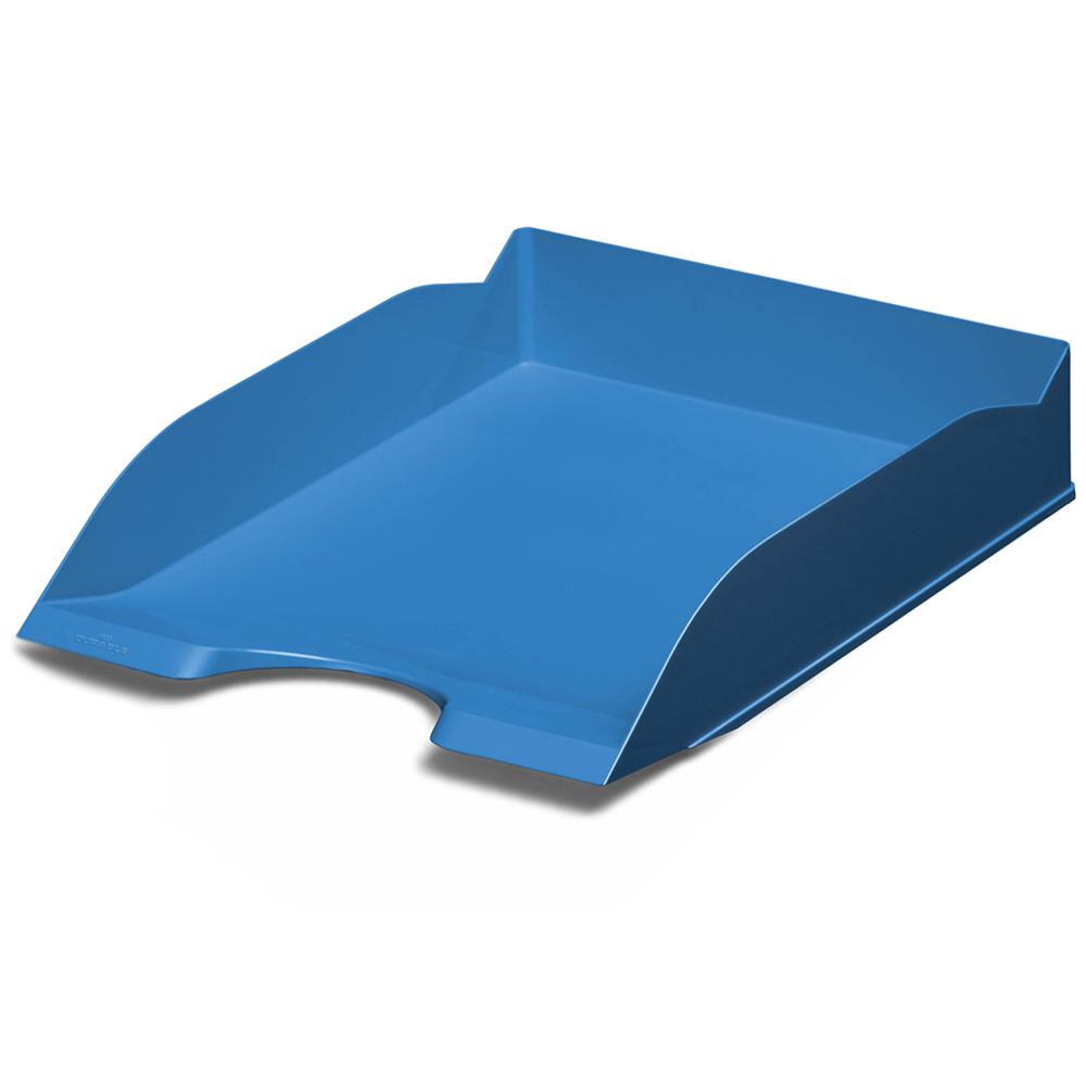 Durable Eco Blue Recycled Plastic Stackable Letter Tray Document File A4+ Image 1
