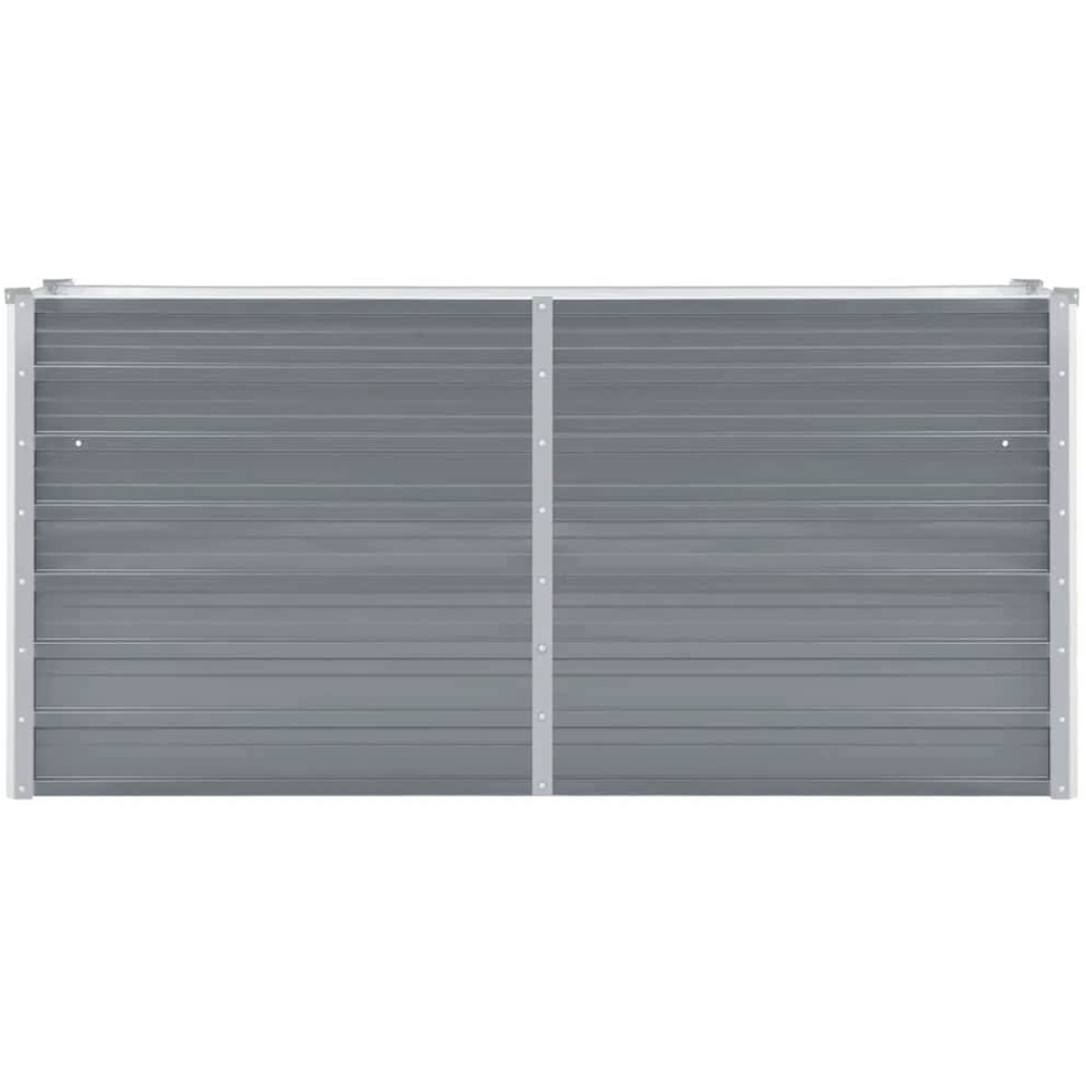 vidaXL Grey Galvanised Steel Raised Garden Bed 77 x 160 x 40cm Image 2