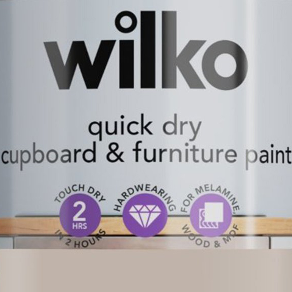 Wilko Quick Dry Soft Taupe Furniture Paint 750ml Image 3