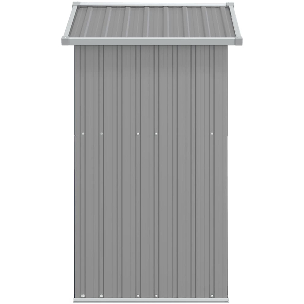 vidaXL 4.1 x 3.2ft Grey Galvanised Steel Apex Garden Shed Image 2