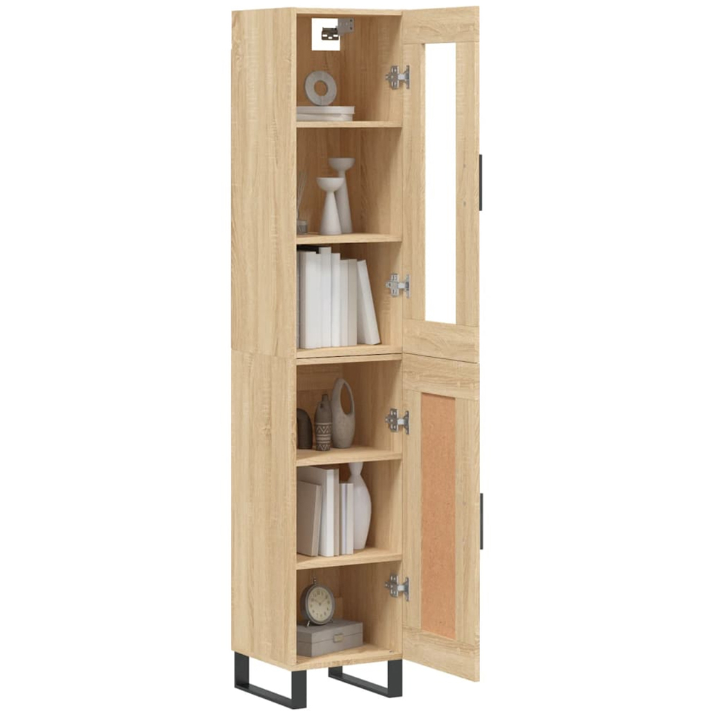 vidaXL 2 Door Sonoma Oak Highboard Image 3