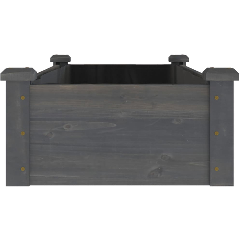 vidaXL Grey Fir Wood Raised Garden Bed with Liner 25 x 45 x 120cm Image 4